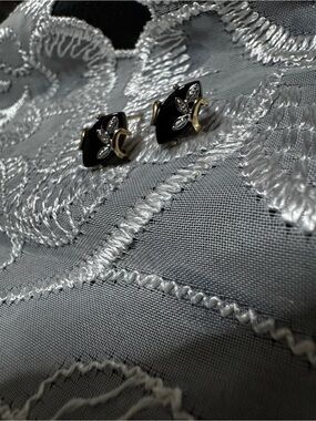 ✨ Authentic Vintage GTB 14K & 10K Yellow Gold Black Onyx Stud Earrings ✨
